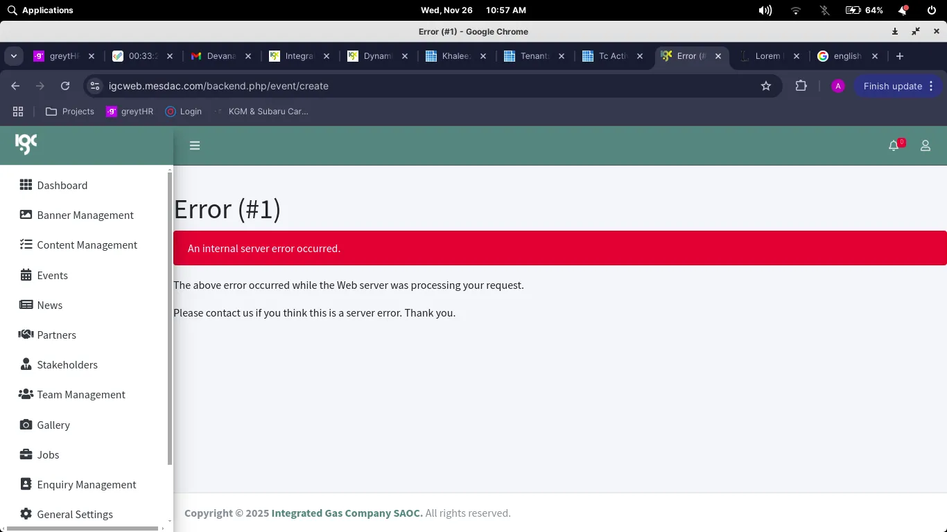 Integrated Gas Company SAOC (IGC) Event1
